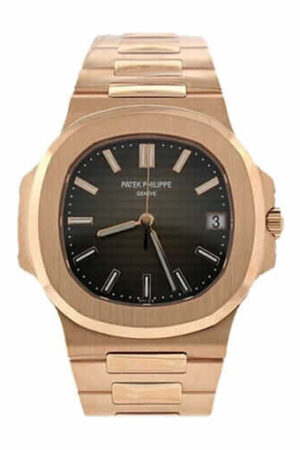 Super Clone Patek Philippe Nautilus Rose Black Dial