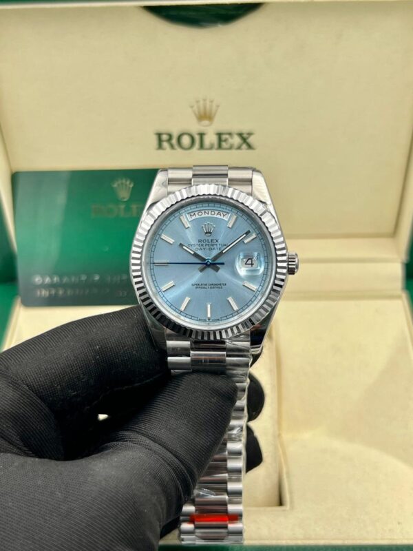 Super Clone Rolex Day-Date 40 mm Ice blue Dial
