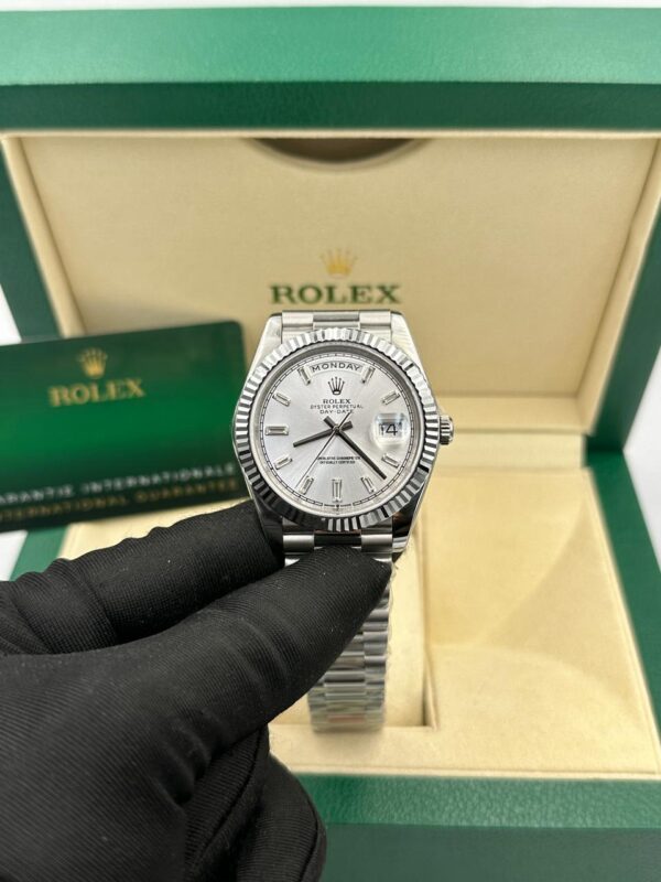 Rolex Day-Date Super Clone 36mm Silver Dial