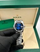 Rolex Super Clone Day-Date White Gold Blue
