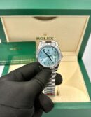 Day date Super Clone Ice Blue Arabic Dial
