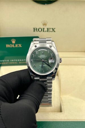 Rolex Day-Date 40 Platinum Green Dial Super Clone