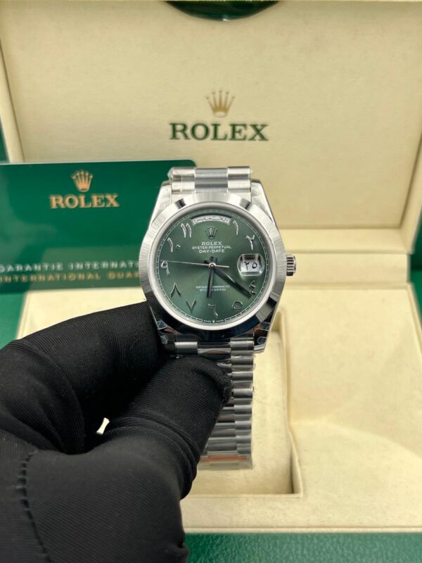 Rolex Day-Date 40 Platinum Green Dial Super Clone