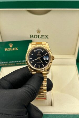 Super Clone Rolex Day-Date 40mm Black Dial