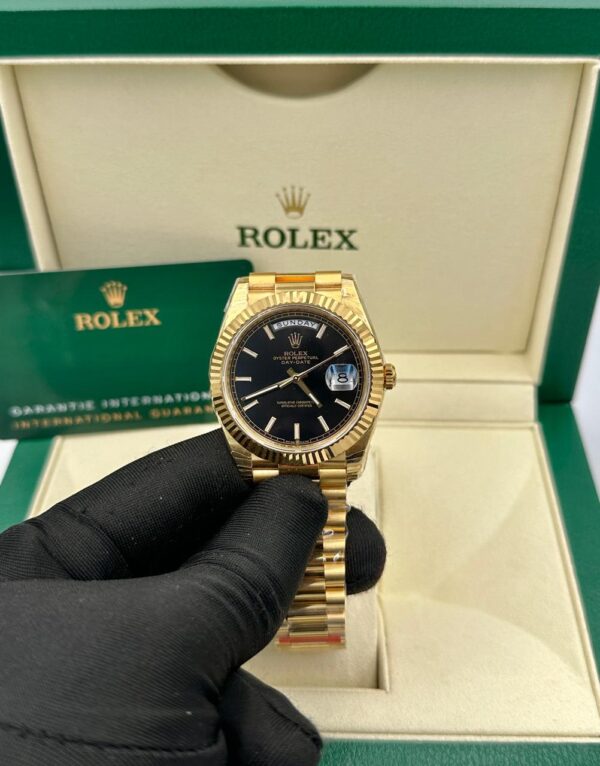Super Clone Rolex Day-Date 40mm Black Dial