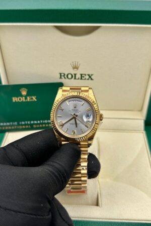 Super Clone Rolex Day-Date 40 mm Silver Dial
