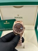 Rolex Day Date Rose Gold President Chocolate Super Clone