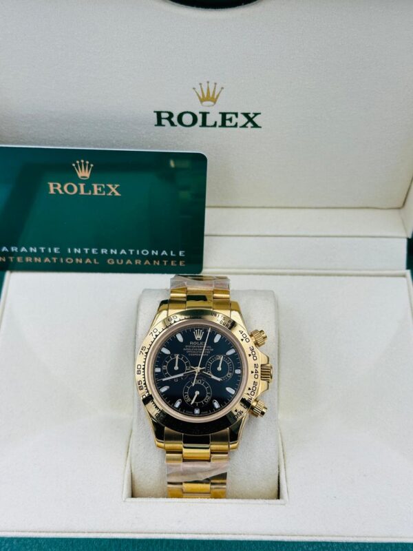 Rolex Daytona Gold 4130 Black Dial Super Clone