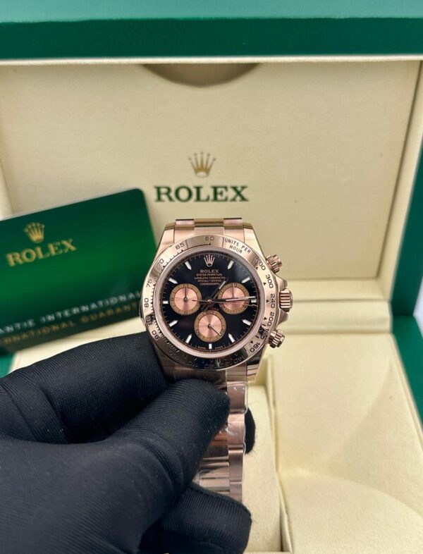 Rolex Daytona Oyster Rose Gold Watch Black Dial Super Clone