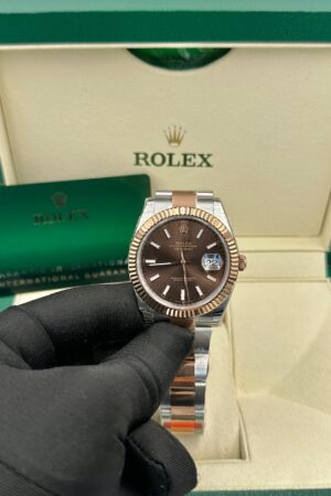 Rolex Datejust 41 Chocolate Baton Dial Super Clone