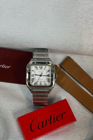 Cartier Santos Stainless Steel Silver Super Clone