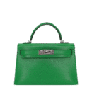 Hermès Kelly II Sellier Mini Bambou Chevre Leather Palladium Hardware