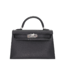 Hermès Kelly II Sellier Mini Black/Rouge H Chevre Leather Palladium Hardware