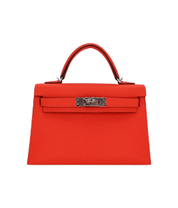 Hermès Kelly II Sellier Mini Go Orange Field Epsom Leather Palladium Hardware