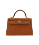 Hermès Mini Kelly II Sellier Toffee Porc Leather Gold Hardware