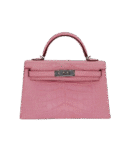 Hermès Mini Kelly II Bubblegum Matte Alligator Palladium Hardware
