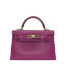 Hermès Kelly II Sellier Mini Anemone Chèvre Leather Gold Hardware