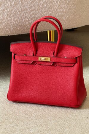 Hermès Birkin 25 bag in Red Togo Leather