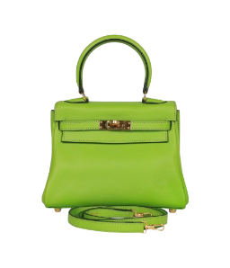 Vintage Hermès Kelly Retourne 20 Vert Cru Gulliver Gold Hardware
