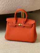 Hermès Birkin 25 bag in Orange Feu or Orange H Togo Leather