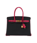 Hermès Birkin 30 Black and Rose Mexico Togo Brushed Gold Hardware