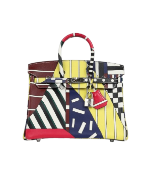 Birkin 25 Multicolor Swift Palladium Hardware