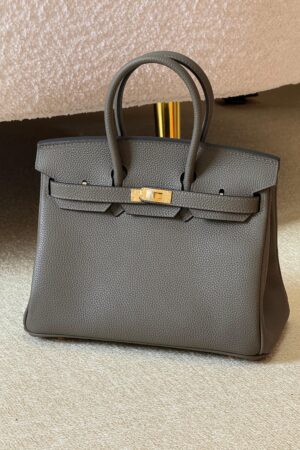 Hermès Birkin 25 bag in Gris Meyer Togo Leather