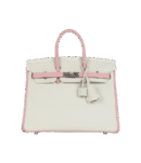 Hermès Birkin 25 – Rose Sakura & White Clemence with Brushed Palladium Hardware