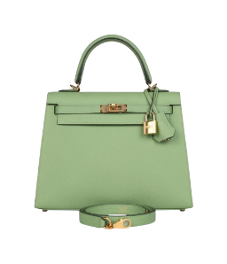 Hermes Kelly 25 Green Criquet Epsom Gold Hardware
