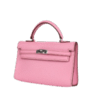 Hermès Micro Kelly 20 Bubblegum Epsom Palladium Hardware
