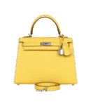 Hermes Kelly 25 Jaune De Naples Epsom Palladium Hardware