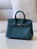 Hermès Birkin 25 handbag in Bleu Jean Togo leather