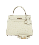 Hermes Kelly 25 Nata Verso Ostrich Permabrass Hardware