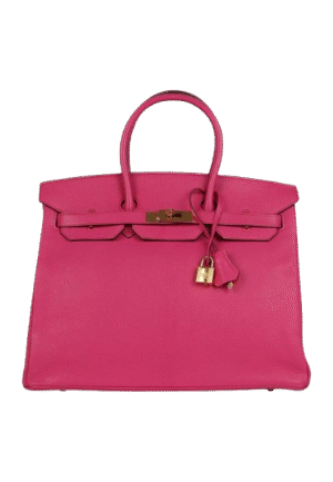 Hermès Birkin 35 Rose Shocking Chevre Mysore Gold Hardware