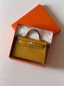 Hermès Mini Kelly 19 Sellier bag in Jaune Ambre Epsom Leather