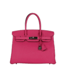 Hermès Birkin 30 Rose Shocking Clemence Palladium Hardware