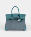 Vintage Hermès Birkin 30 Denim and Blue Jean Gulliver Palladium Hardware