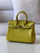 Hermès Birkin 25 handbag in Lime Epsom