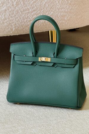 Hermès Birkin 25 Malachite bag in Togo Leather