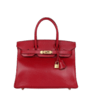 Hermès Birkin 30 Rouge Vif Tadelakt Gold Hardware