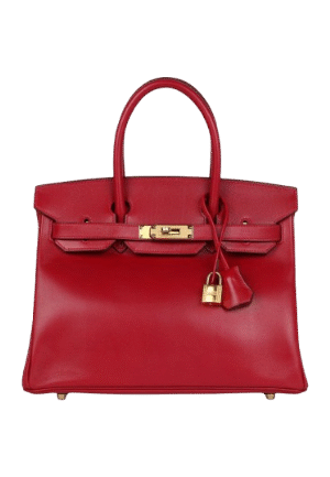 Hermès Birkin 30 Rouge Vif Tadelakt Gold Hardware
