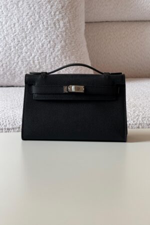 Hermès Black Mini Kelly Pochette Handbag