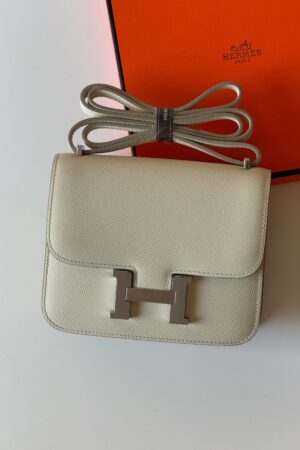 Hermès Constance bag in the Craie color Silver Hardware