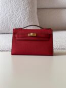 Hermès Kelly Red Color Pochette Bag