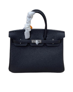 Hermes Birkin 25 Black Ostrich Gold Hardware