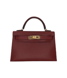 Hermès Kelly II Sellier Mini Rouge H Madame Leather Gold Hardware