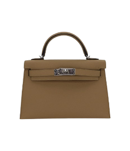 Hermès Kelly II Sellier Mini Poussiere Epsom Leather Palladium Hardware