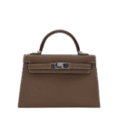 Hermès Mini Kelly II HSS Etoupe/White Chèvre Palladium Hardware