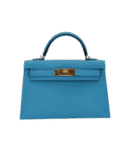 Hermès Kelly II Sellier Mini Bleu Du Nord Madame Gold Hardware